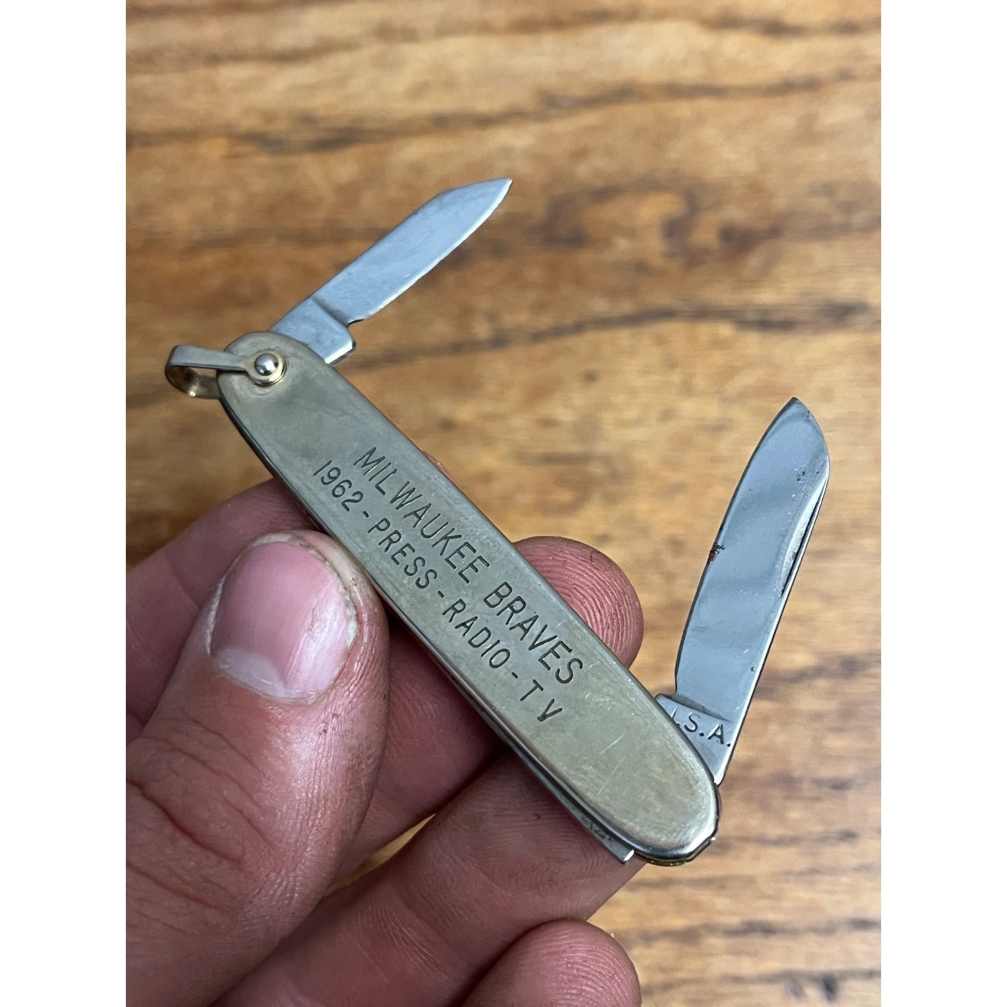Vintage Milwaukee Braves Knife 1962 Press Radio & TV Souvenir Gift To Press Rare