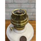 Aladdin Alacite Tall Lincoln Drape Oil Lamp w/ Model 23 Burner Pink White