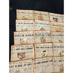 Chicago Daily Tribune Newspaper Lot WWII 1944-45 Cartoon Headliners US Army Homefront