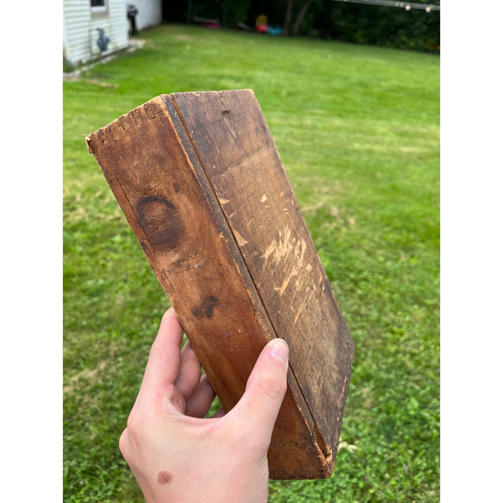 Vintage Simonds Saw & Tool Co. Brace Drill Bit Wooden Crate Box Slide-Top