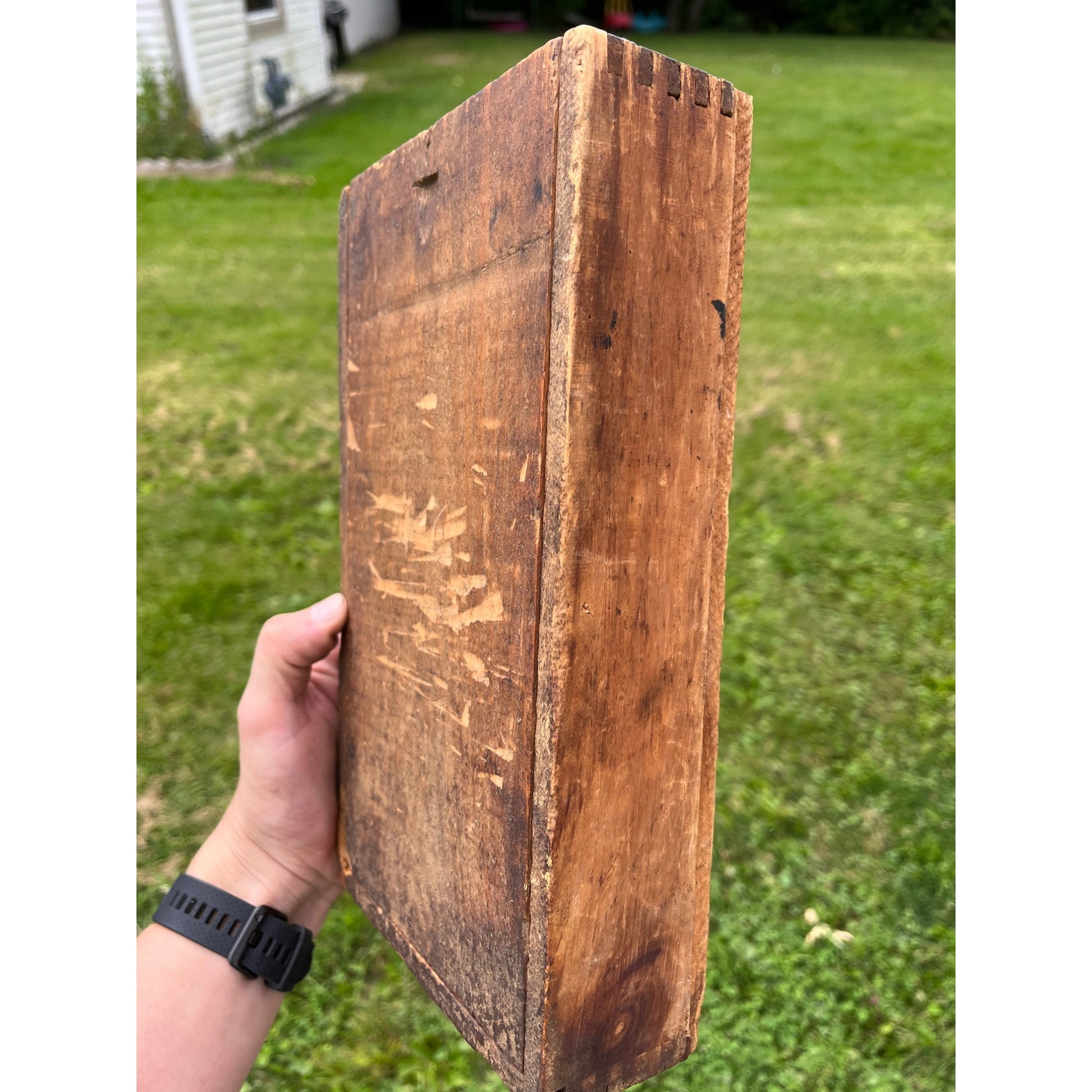 Vintage Simonds Saw & Tool Co. Brace Drill Bit Wooden Crate Box Slide-Top
