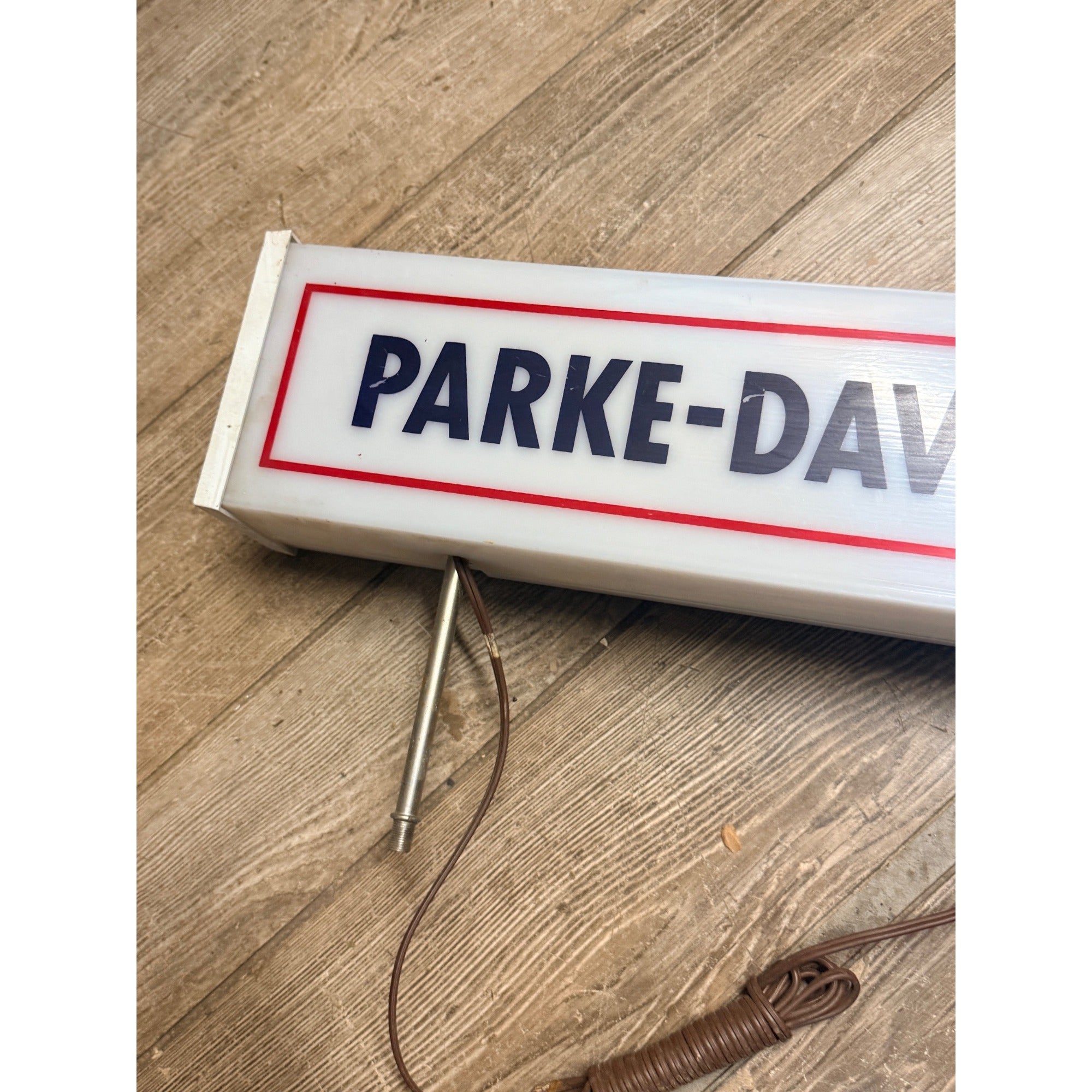 Vintage Parke-Davis First Aid Center Lighted Advertising Sign Drug Store Display