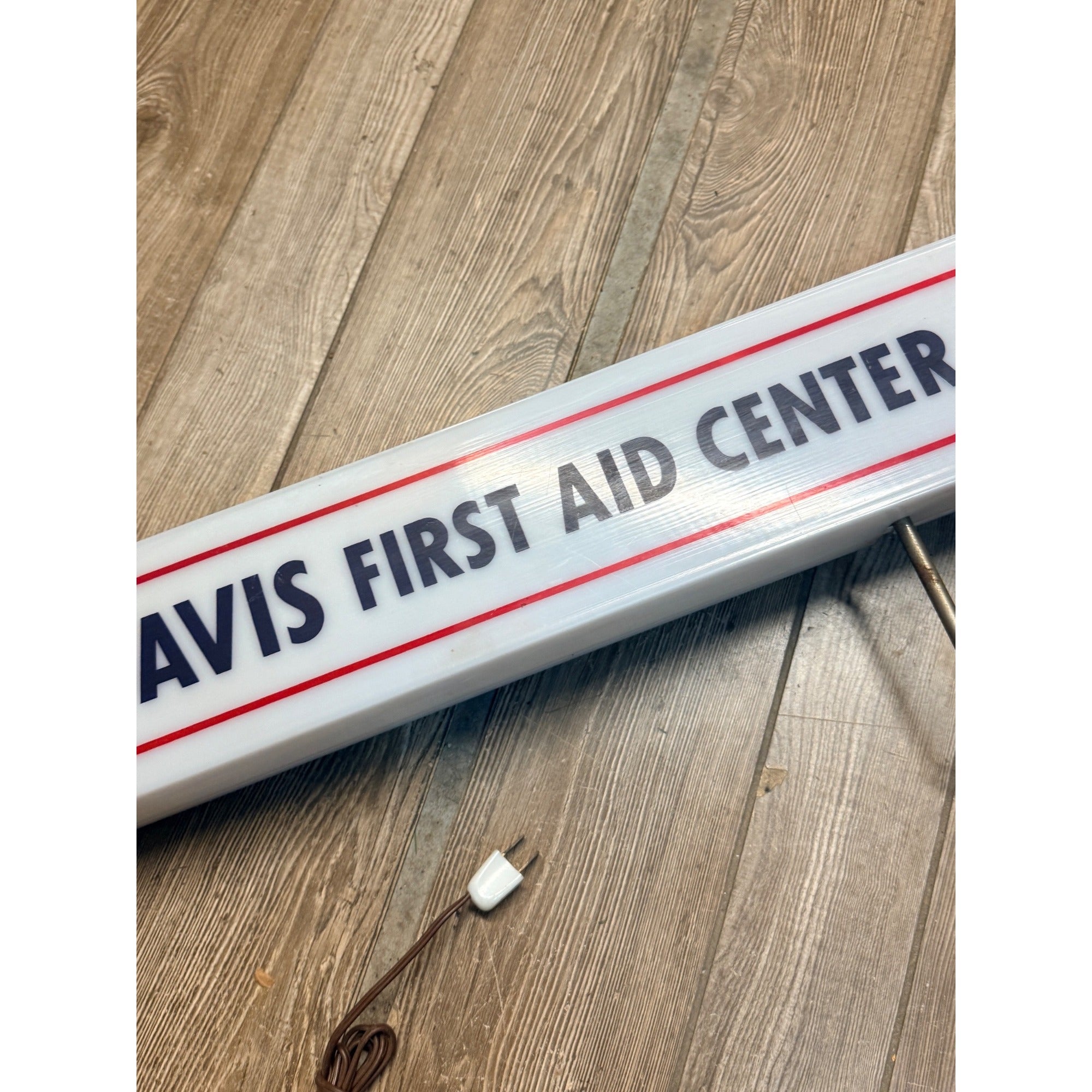 Vintage Parke-Davis First Aid Center Lighted Advertising Sign Drug Store Display