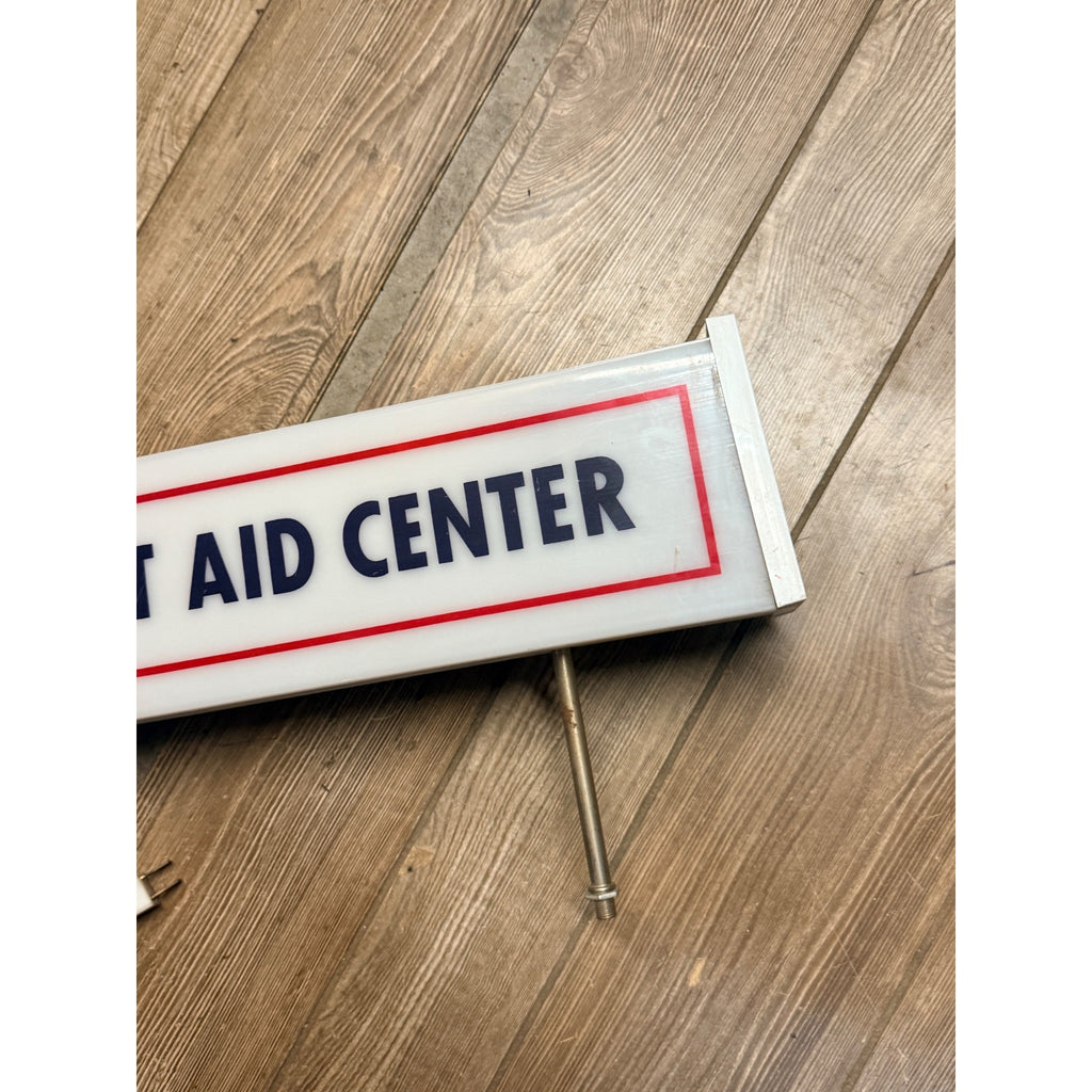 Vintage Parke-Davis First Aid Center Lighted Advertising Sign Drug Store Display