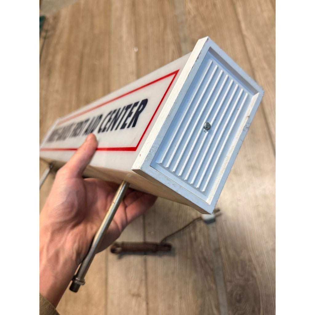 Vintage Parke-Davis First Aid Center Lighted Advertising Sign Drug Store Display