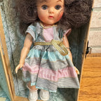 Vintage 1950's Joanie Walker Doll With Clothes & Wardrobe Trunk