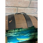 Vintage Hamm's Beer Lighted Barrel Sign Canoe Scene On Tap Bar Display Wall Hanging