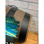 Vintage Hamm's Beer Lighted Barrel Sign Canoe Scene On Tap Bar Display Wall Hanging