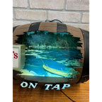 Vintage Hamm's Beer Lighted Barrel Sign Canoe Scene On Tap Bar Display Wall Hanging