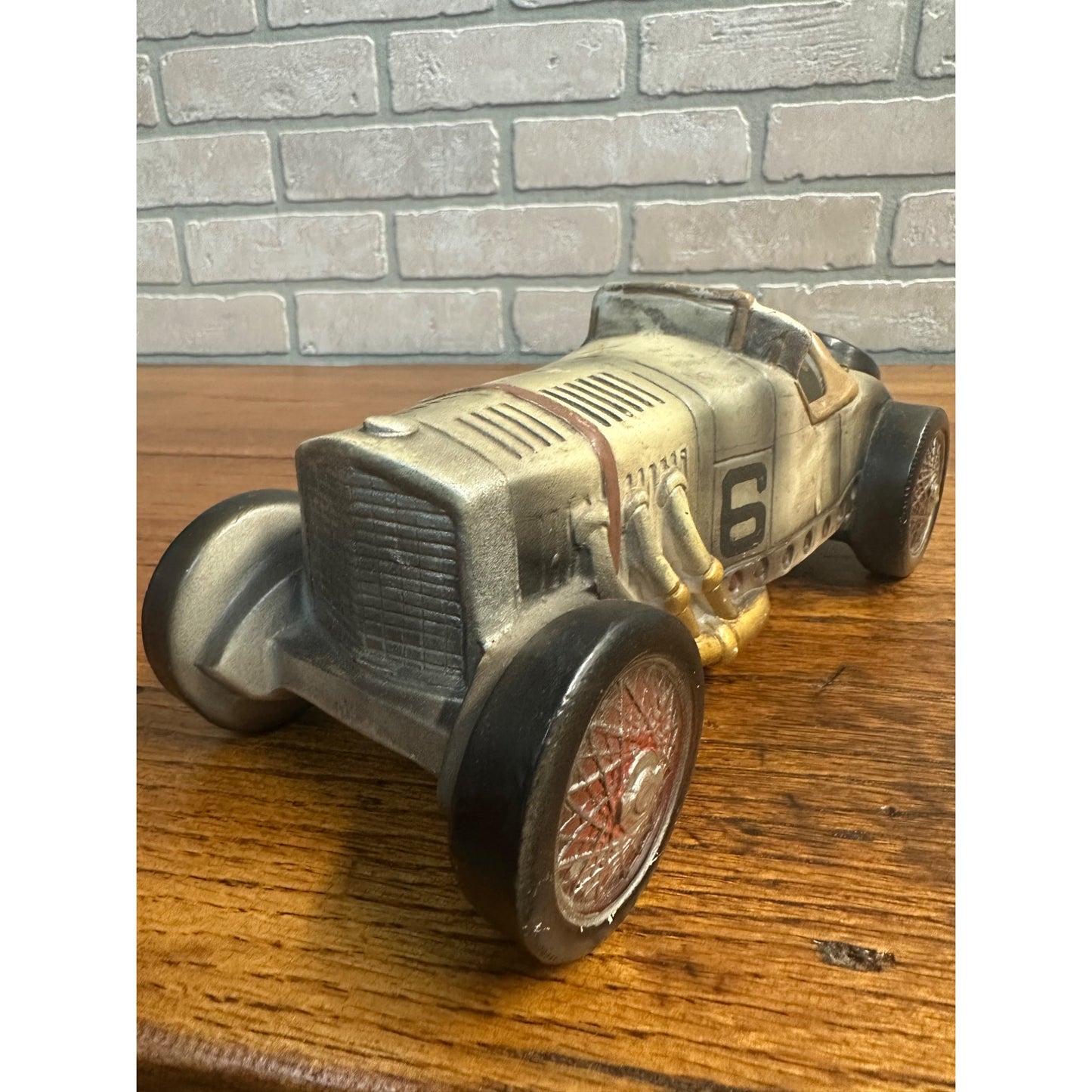 Vintage 1940s Roadster Race Car Planter No 6 Ceramic Inarco Japan E-3621