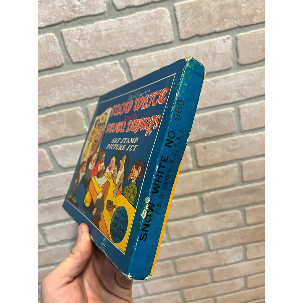 Original 1937 Disney's Snow White and The Seven Dwarfs Art Stamp Picture Set BOX