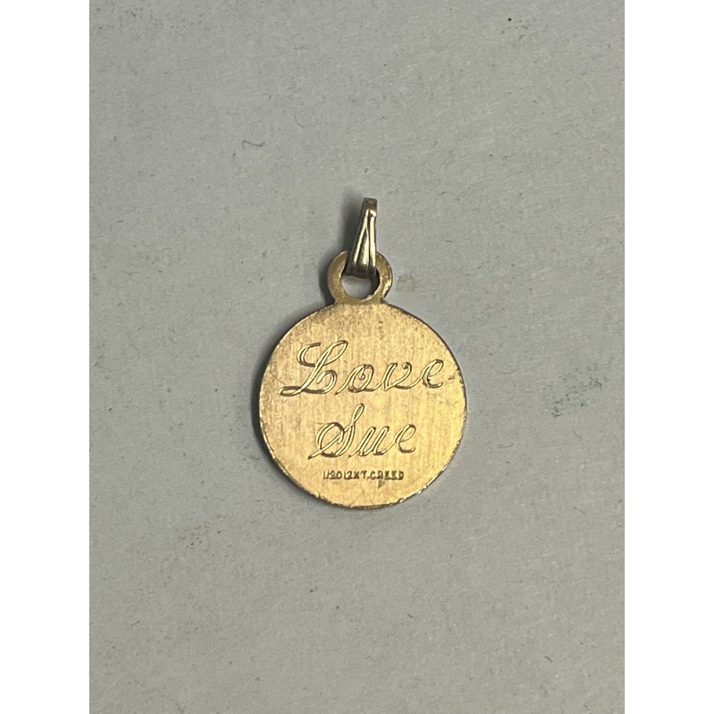 Vintage Creed 1/20 12K Yellow Gold Necklace Pendant - 2.24g grams