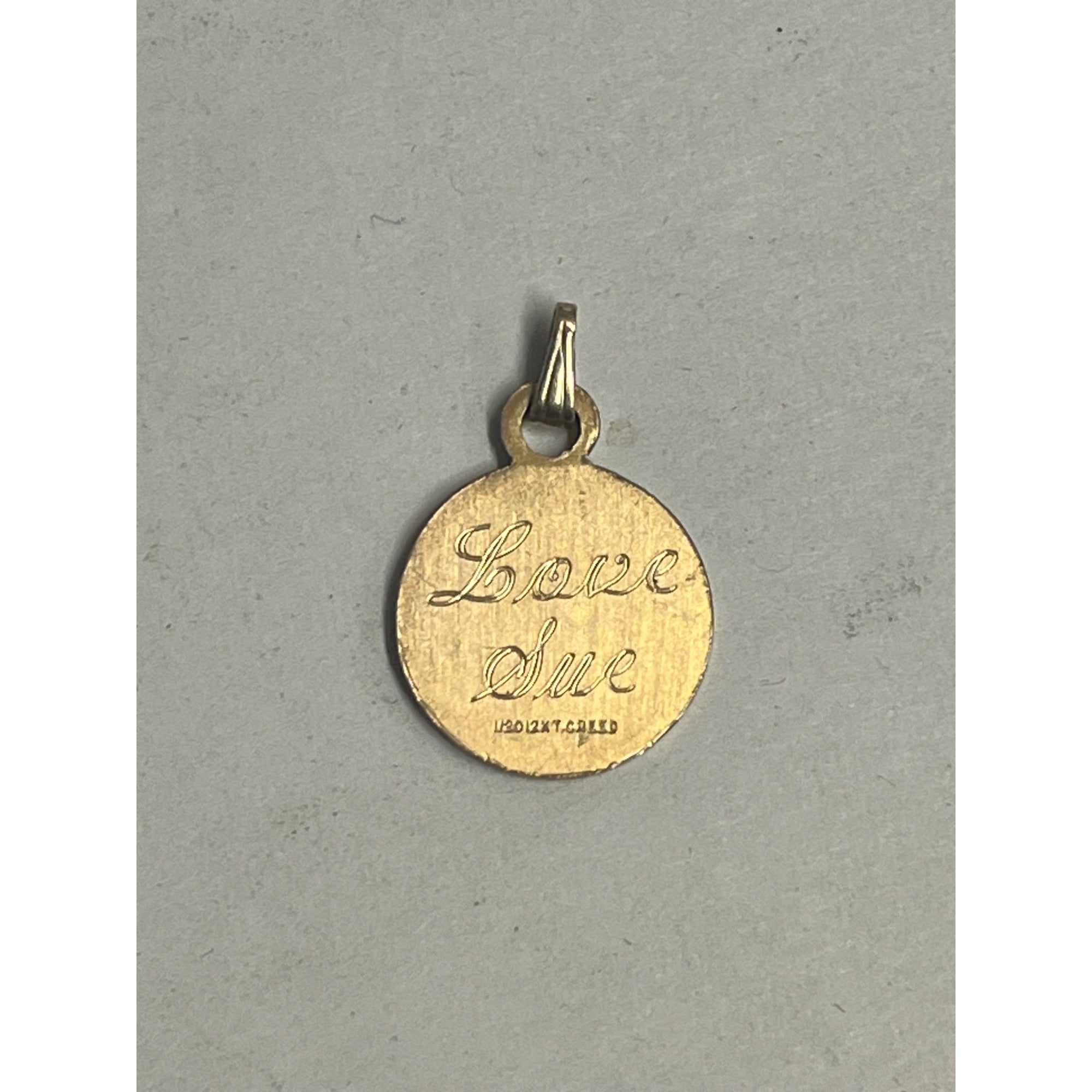 Vintage Creed 1/20 12K Yellow Gold Necklace Pendant - 2.24g grams