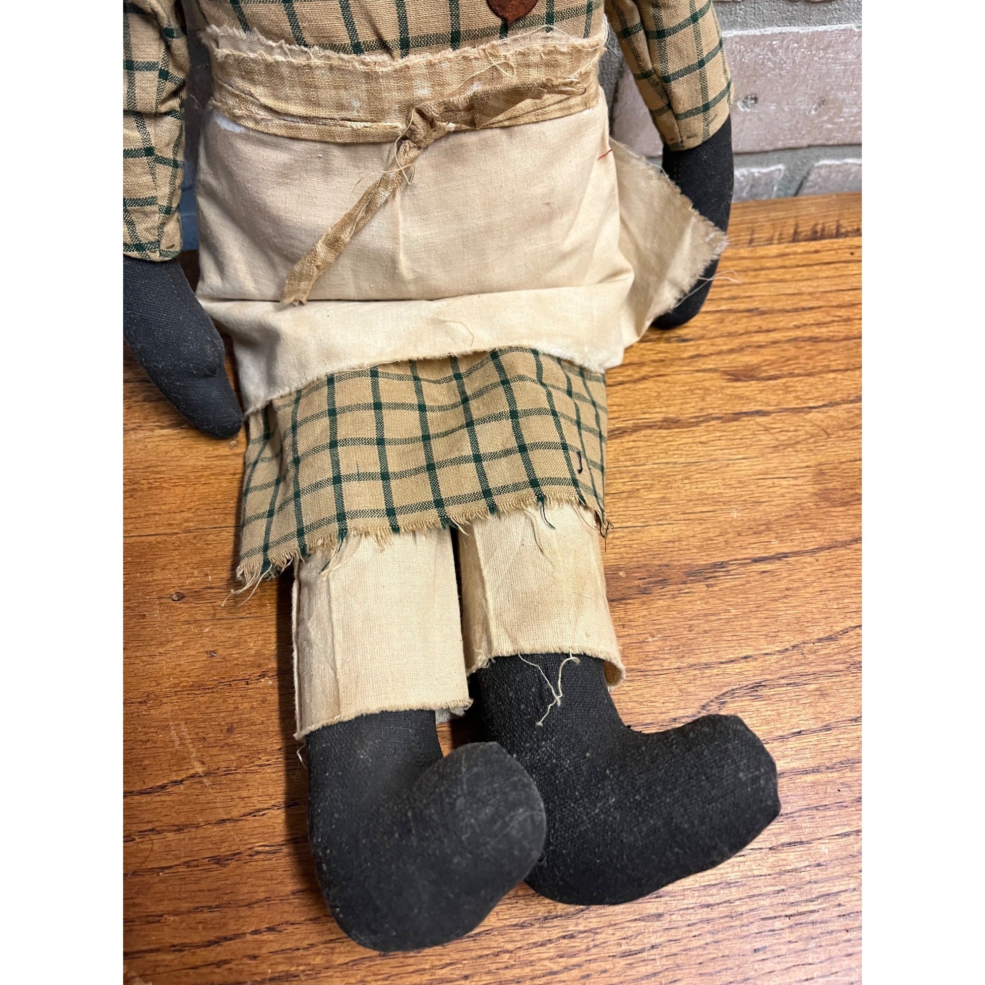 Primitive Black African American Folk Art Rag Doll Handmade Vintage Antique