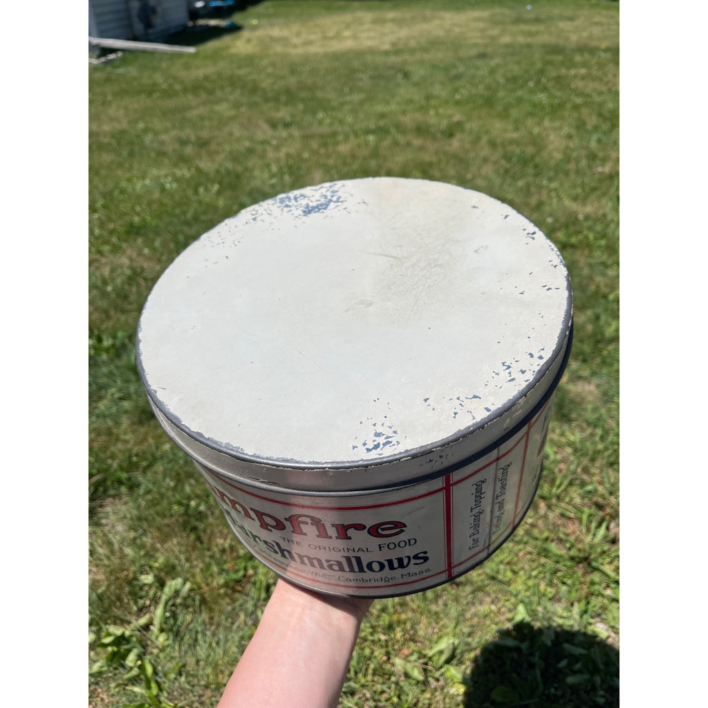 Vintage 1930s Campfire Marshmallows Advertising 5lb Tin Milwaukee Wis Wisconsin