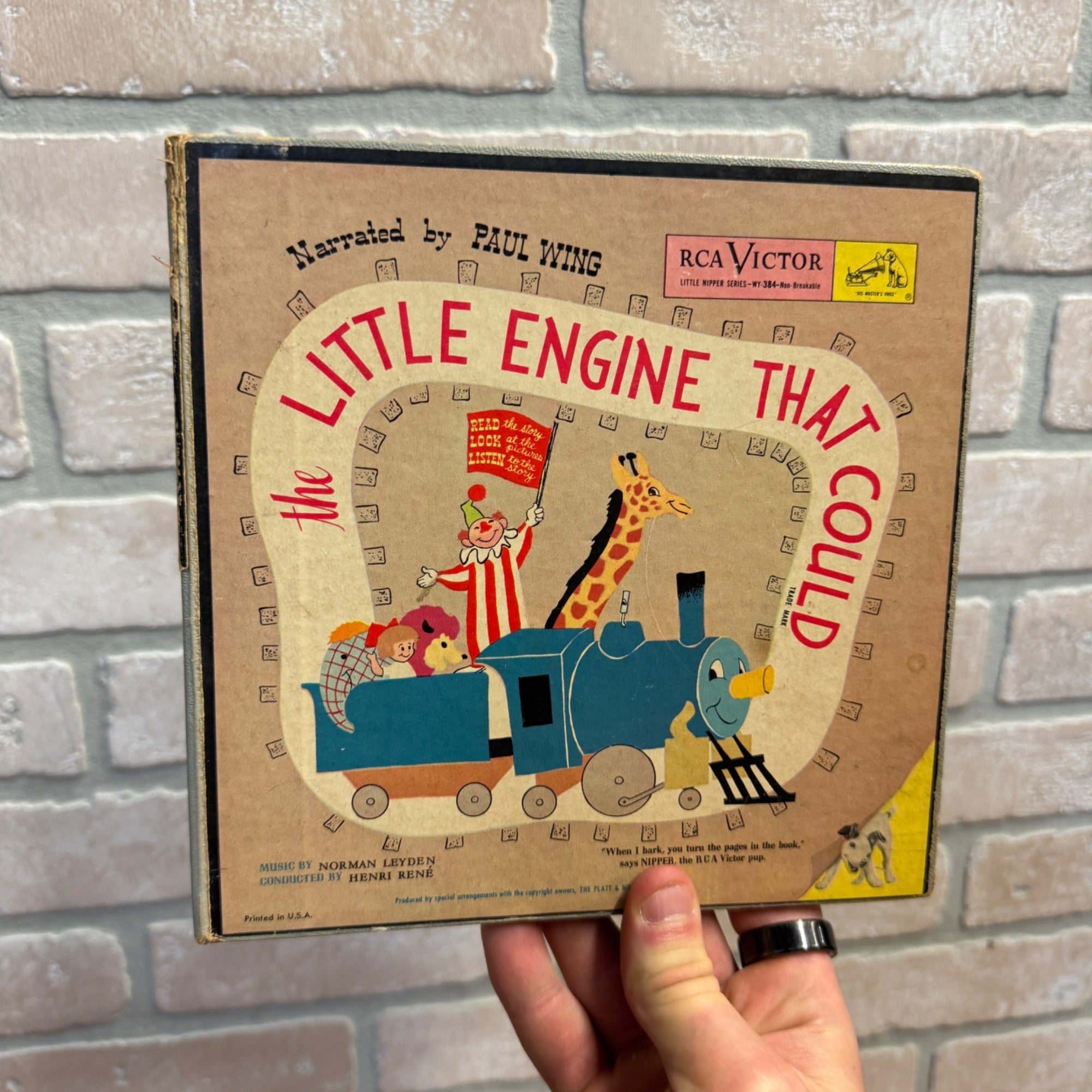 Vintage The Little Engine That Could RCA Victor Children's Book and Two Records Nipper Mascot