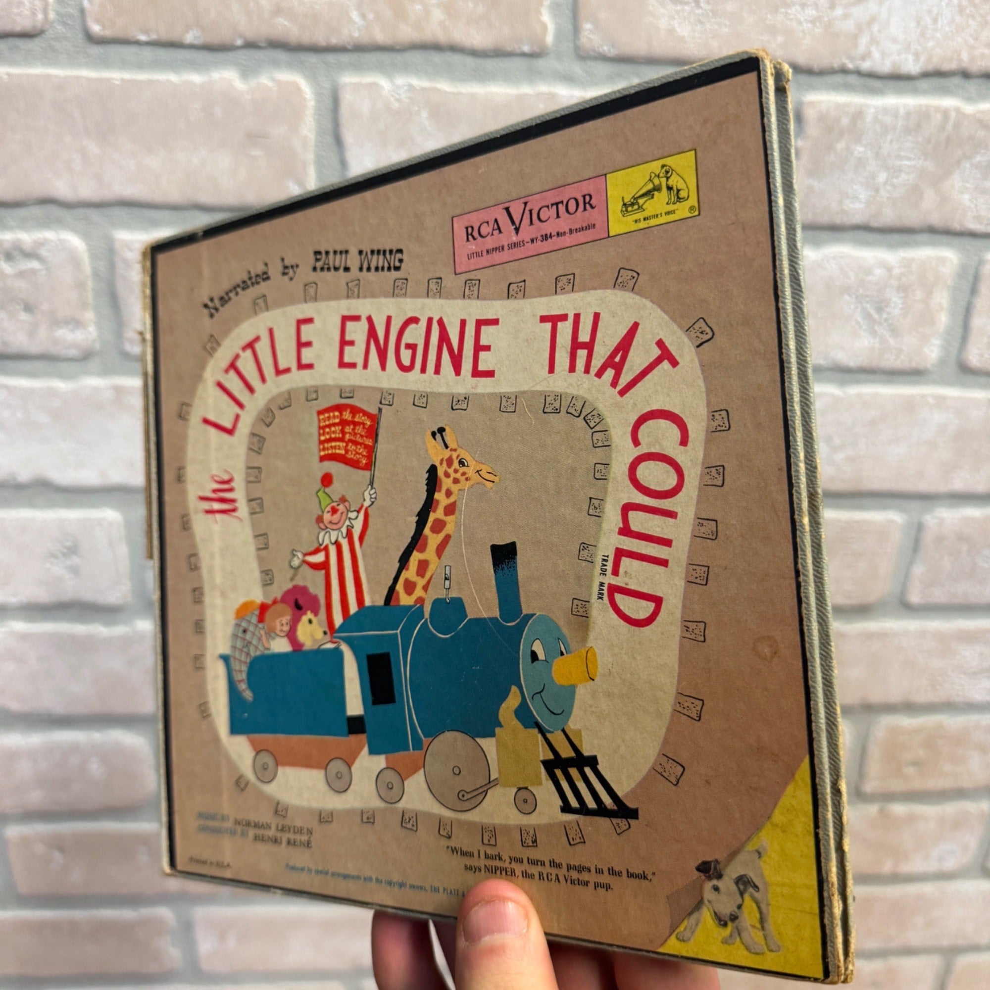Vintage The Little Engine That Could RCA Victor Children's Book and Two Records Nipper Mascot