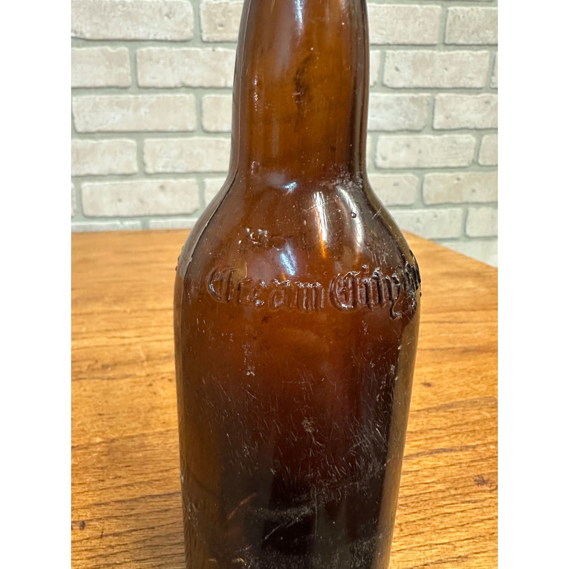 Vintage Pre-Pro Cream City Brewing Co. Amber Brown Beer Bottle Milwaukee Wis