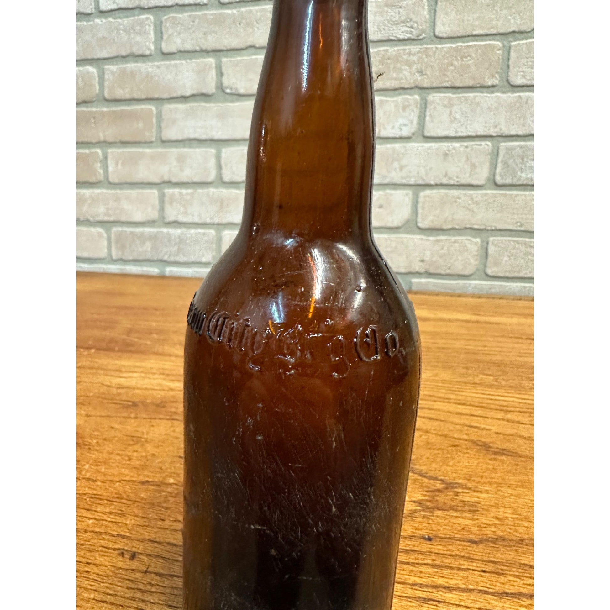 Vintage Pre-Pro Cream City Brewing Co. Amber Brown Beer Bottle Milwaukee Wis