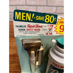 Vintage 1960s Palmolive Rapid Shave Store Advertising Display Schick Razor