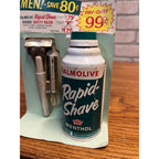 Vintage 1960s Palmolive Rapid Shave Store Advertising Display Schick Razor