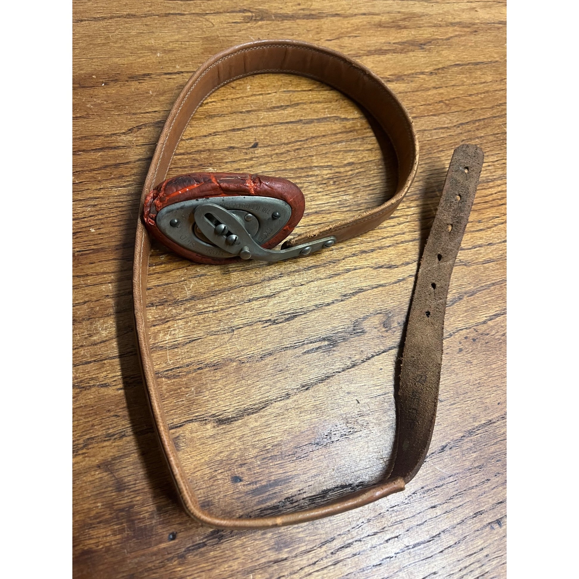 Antique Vintage Hernia Belt Medical Device Oddity Leather Ohio Truss Co. 1900s