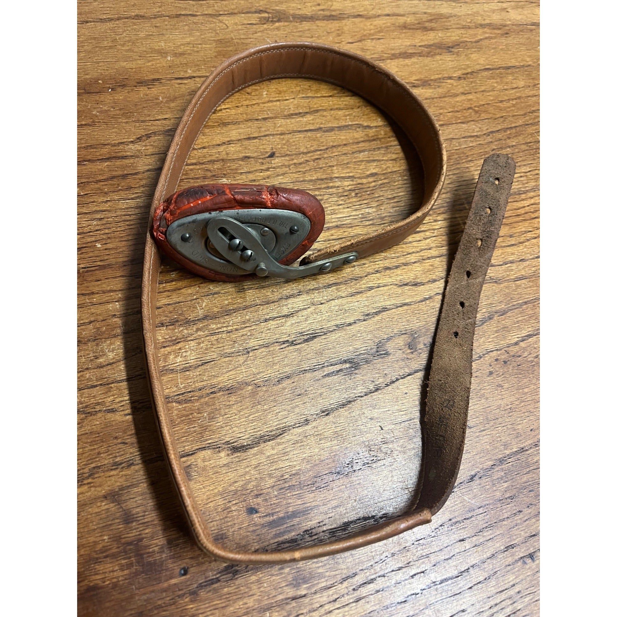 Antique Vintage Hernia Belt Medical Device Oddity Leather Ohio Truss Co. 1900s