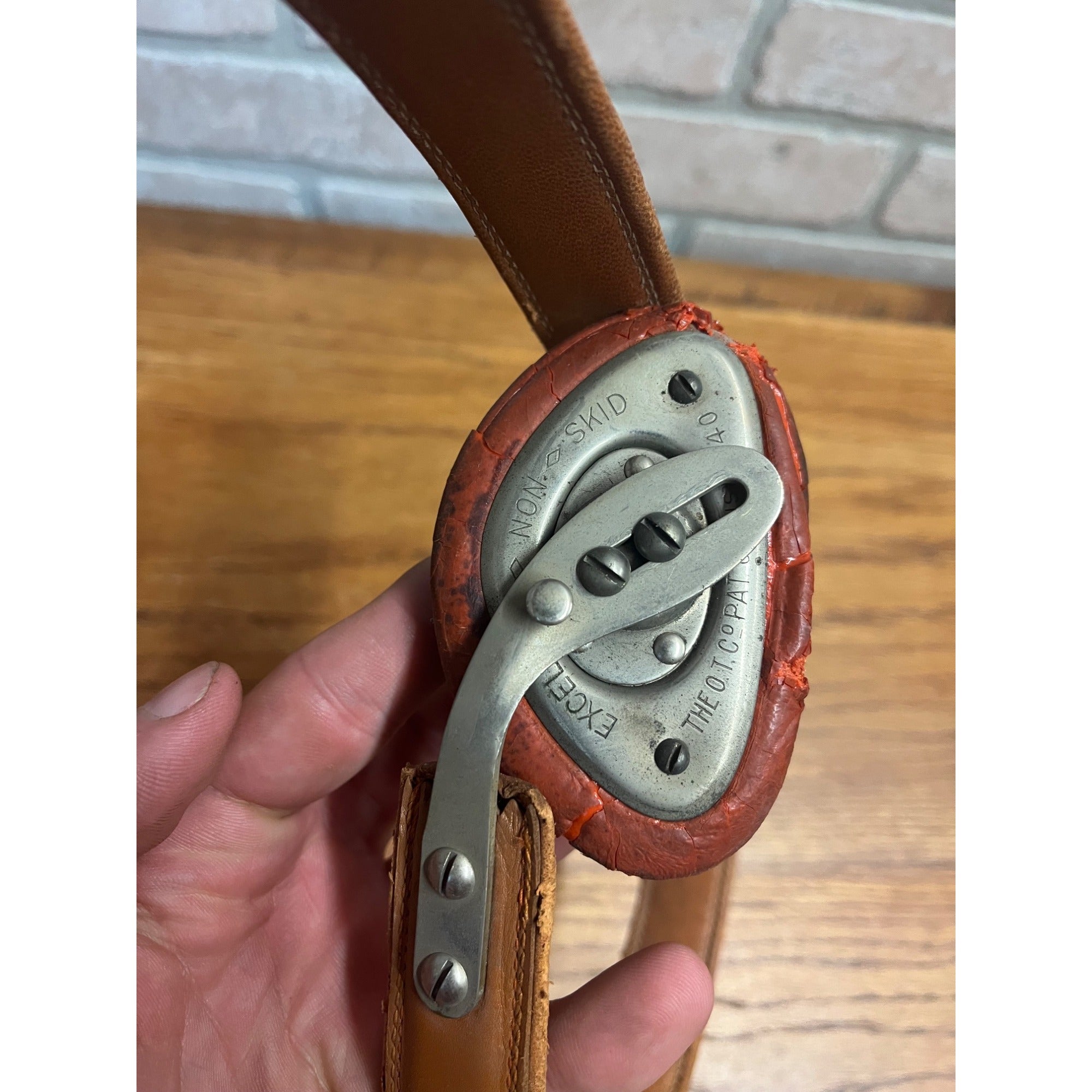 Antique Vintage Hernia Belt Medical Device Oddity Leather Ohio Truss Co. 1900s