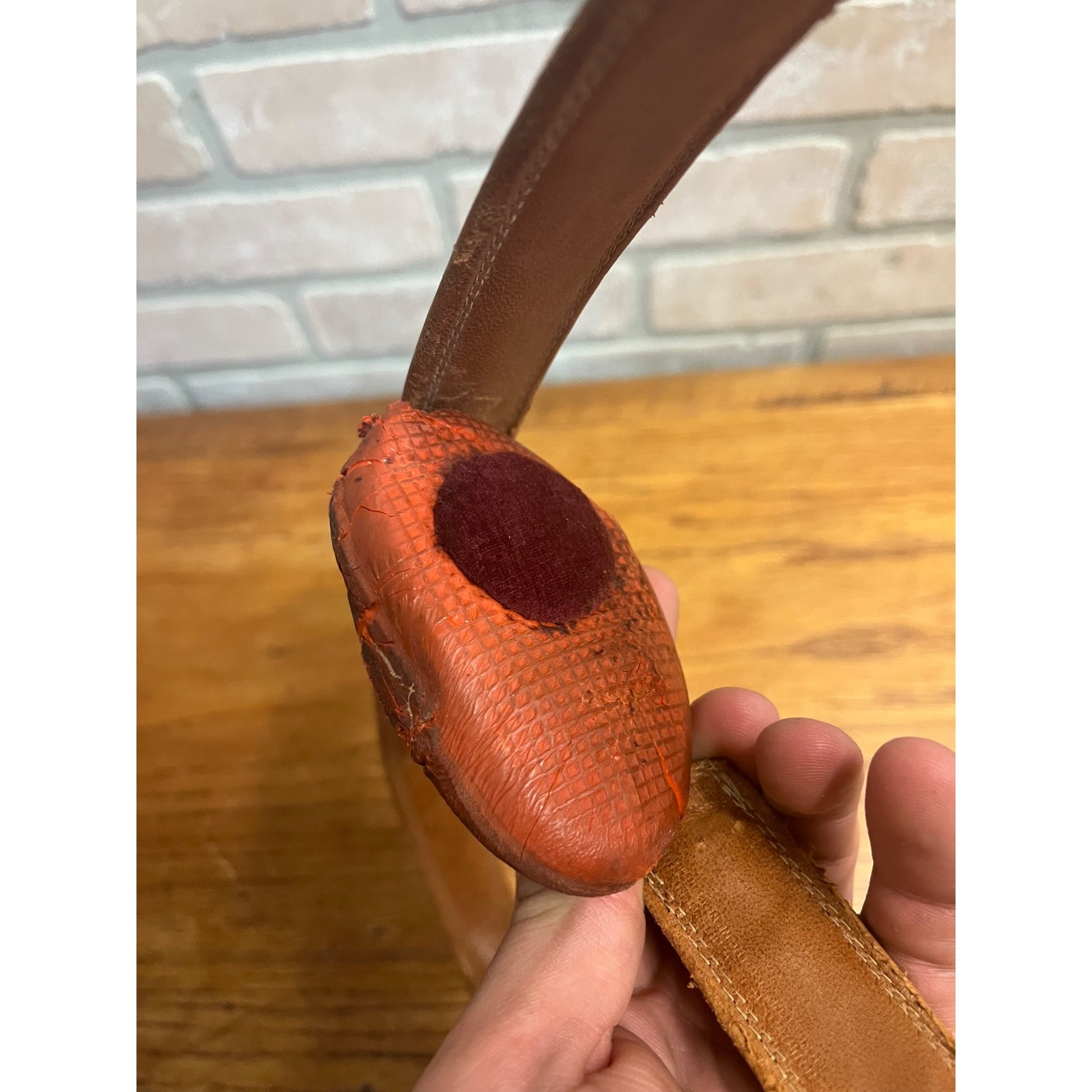 Antique Vintage Hernia Belt Medical Device Oddity Leather Ohio Truss Co. 1900s