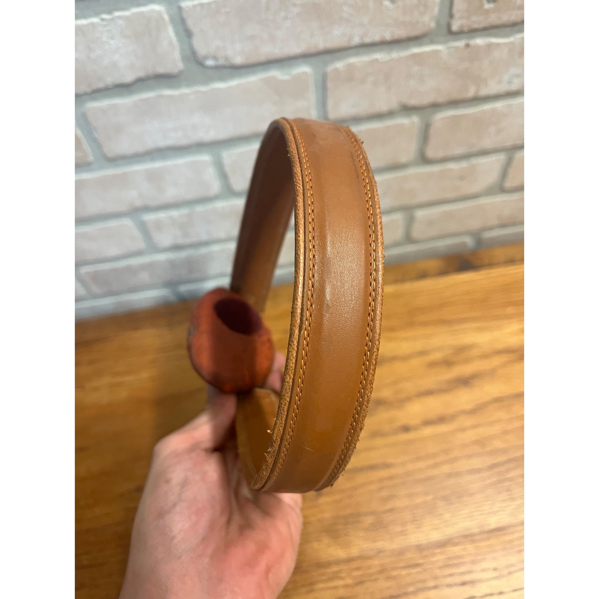 Antique Vintage Hernia Belt Medical Device Oddity Leather Ohio Truss Co. 1900s