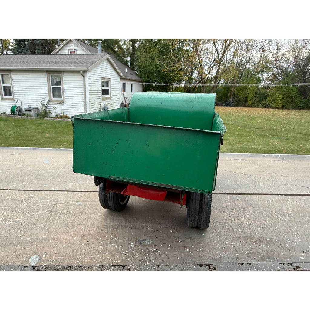 Vintage Tonka Mound Metalcraft 1949 Dump Truck Green & Red Pressed Steel Toy