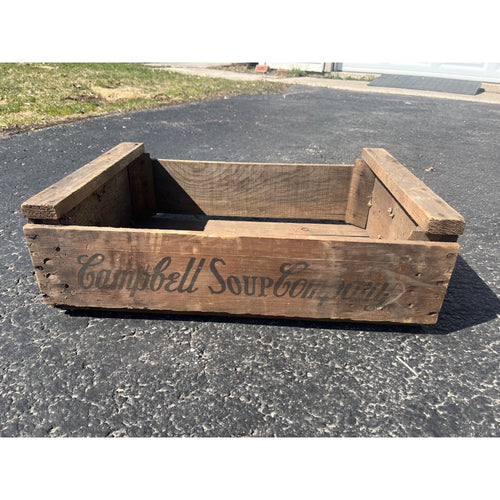 Vintage Campbell Soups Wooden Advertising Shipping Crate Box Primitive Decor