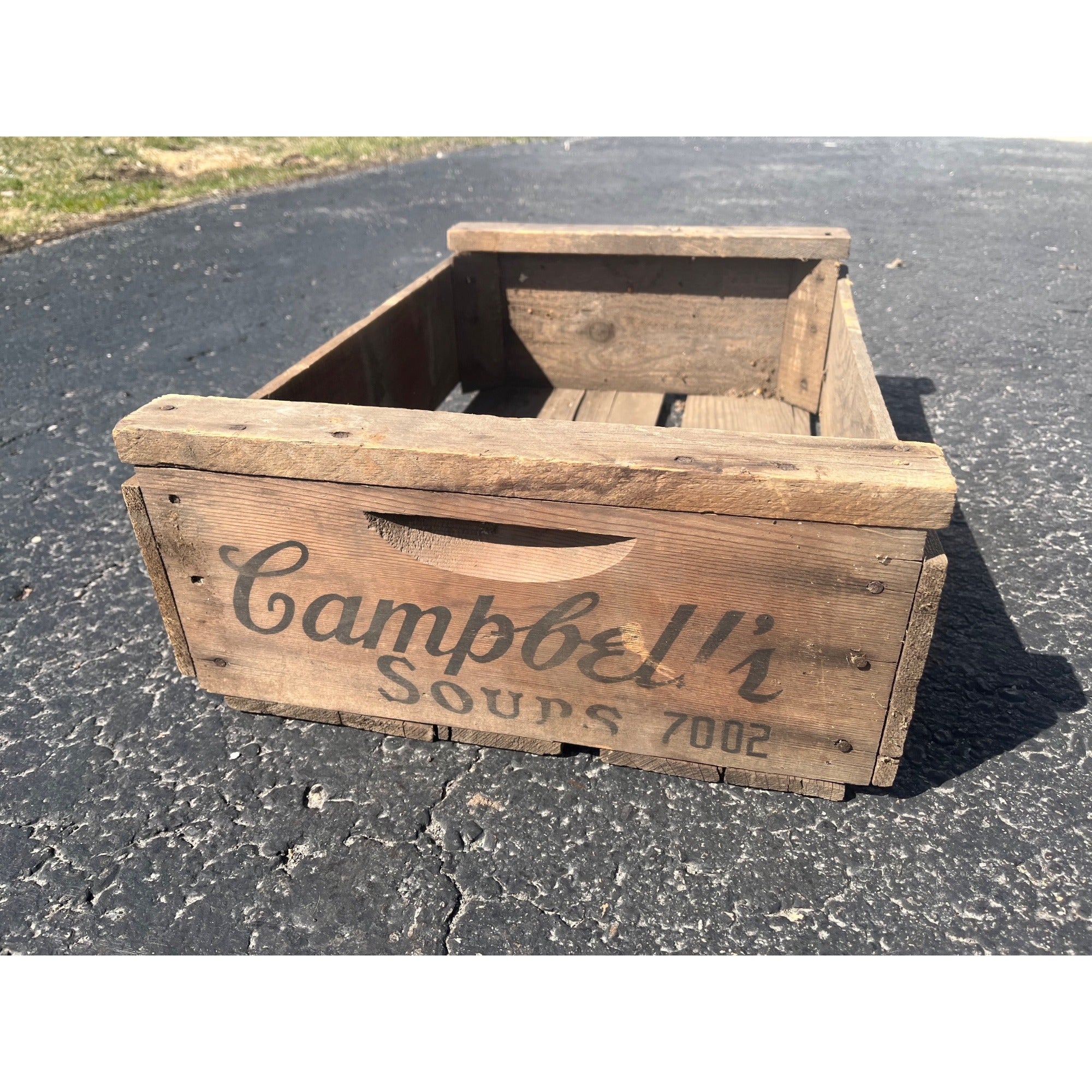 Vintage Campbell Soups Wooden Advertising Shipping Crate Box Primitive Decor