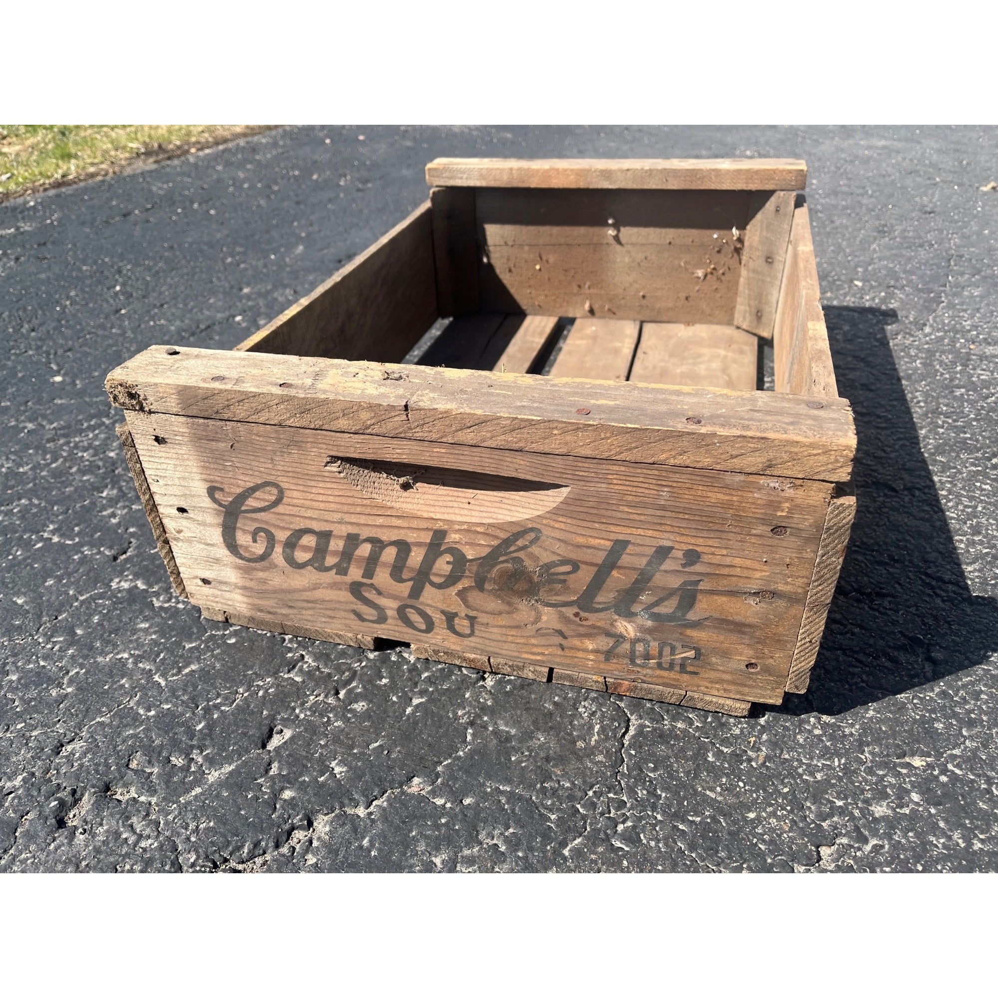 Vintage Campbell Soups Wooden Advertising Shipping Crate Box Primitive Decor