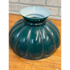 10" Fitter Aladdin Emerald Green Cased Glass Melon Student Lamp Light Shade