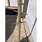 Antique 1900s Primitive Wooden Hat Rack w/ Cast Iron Base AAFA Folk Art Farmhouse