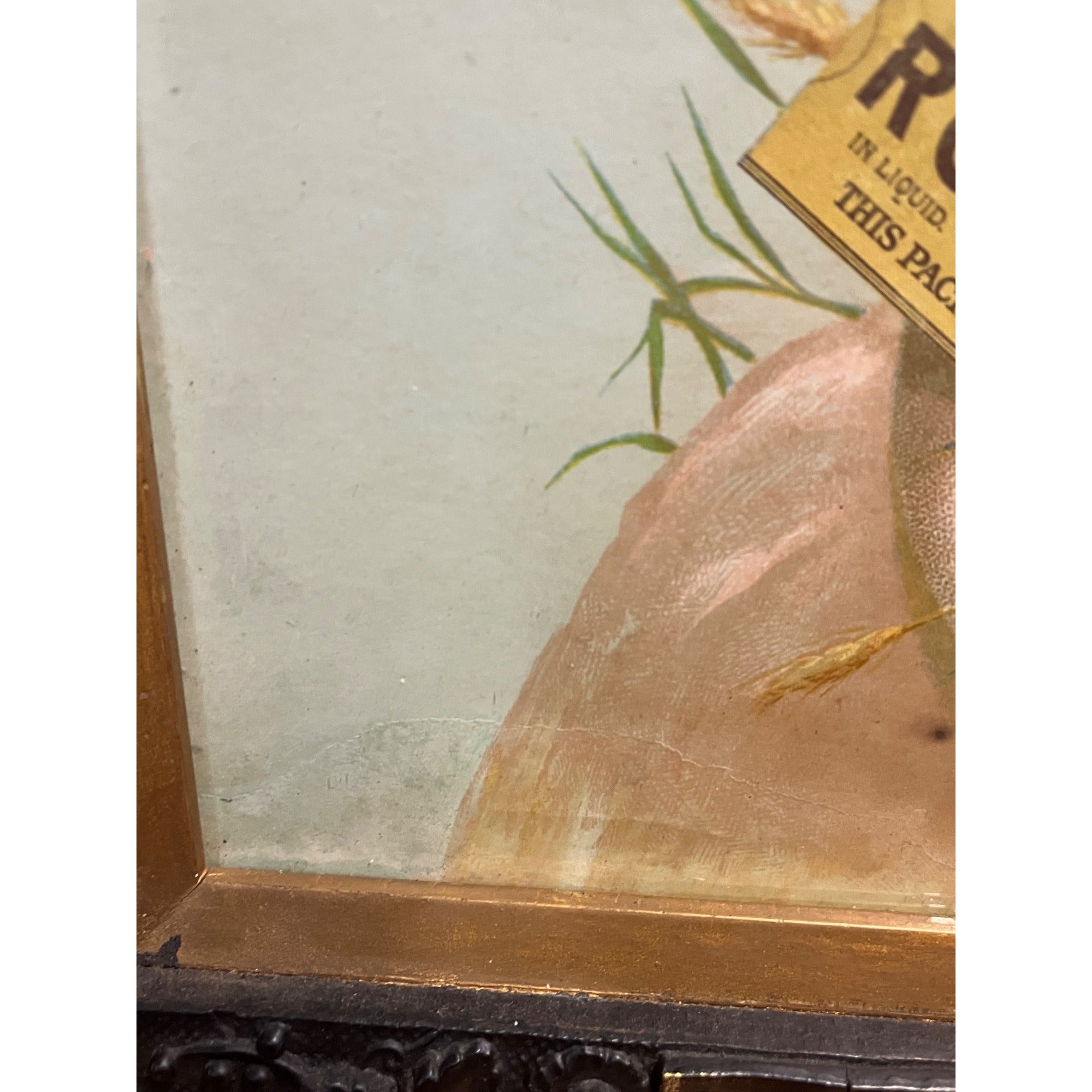 Original 1890s Hires Root Beer Victorian Framed Litho Advertising Sign Antique