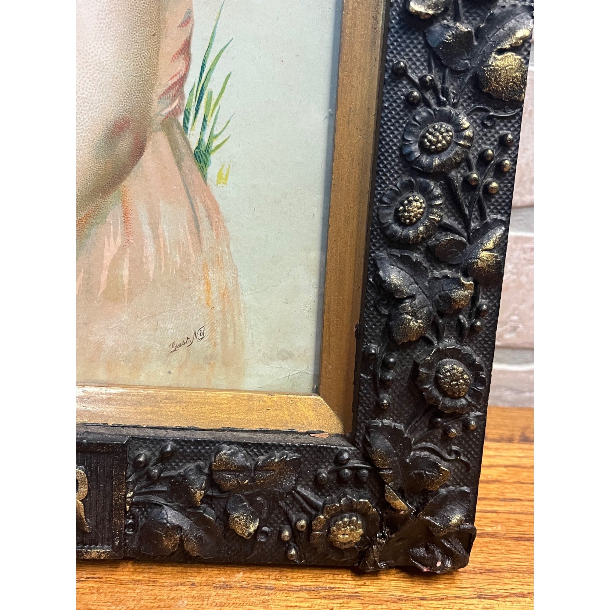 Original 1890s Hires Root Beer Victorian Framed Litho Advertising Sign Antique