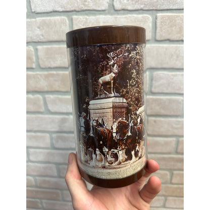 1970s Anheuser Busch Budweiser Clydesdale Horses Thermo-serv Insulated Beer Mug