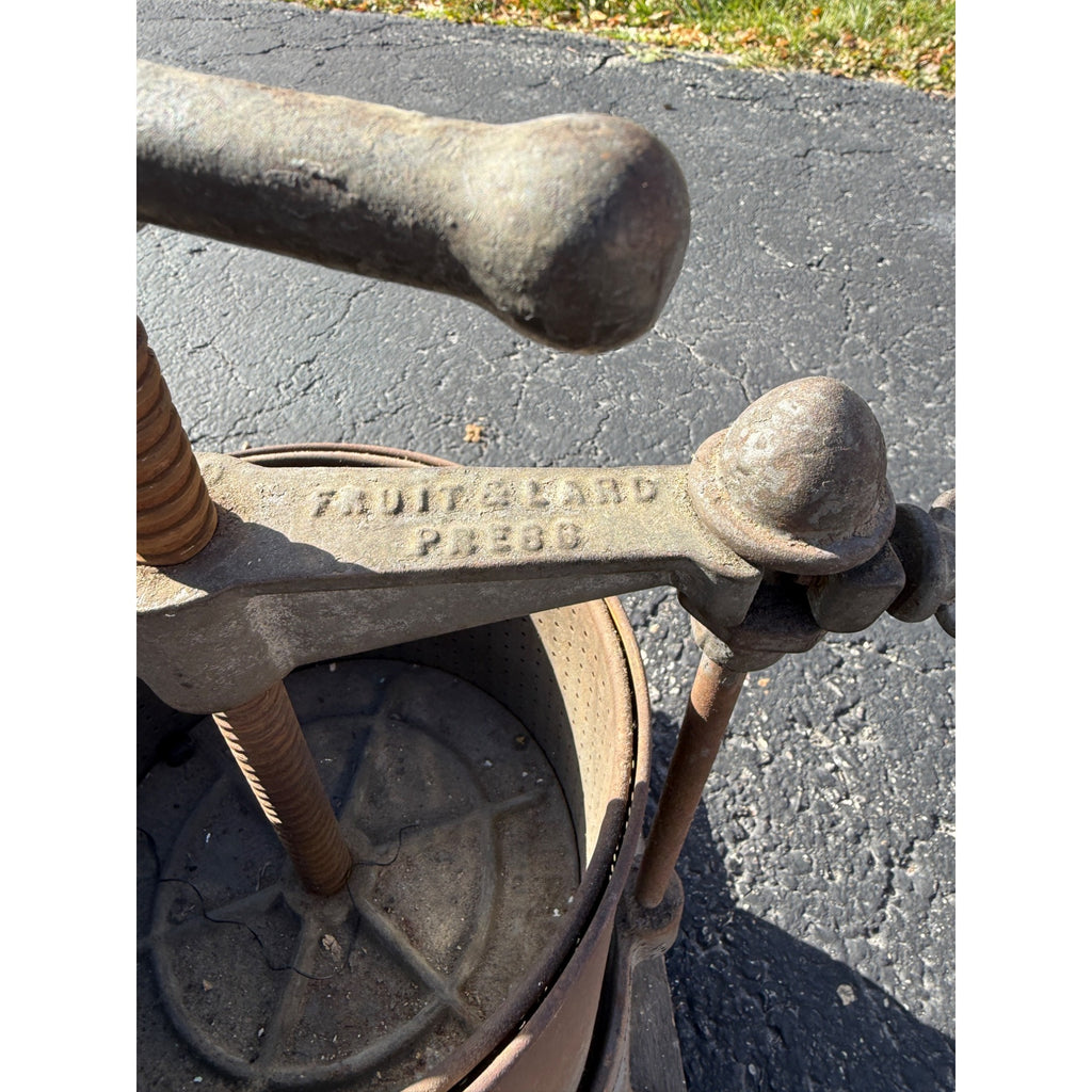 Antique Griswold Fruit & Lard Press No. 6 Apple Cider / Juice 6 Quart