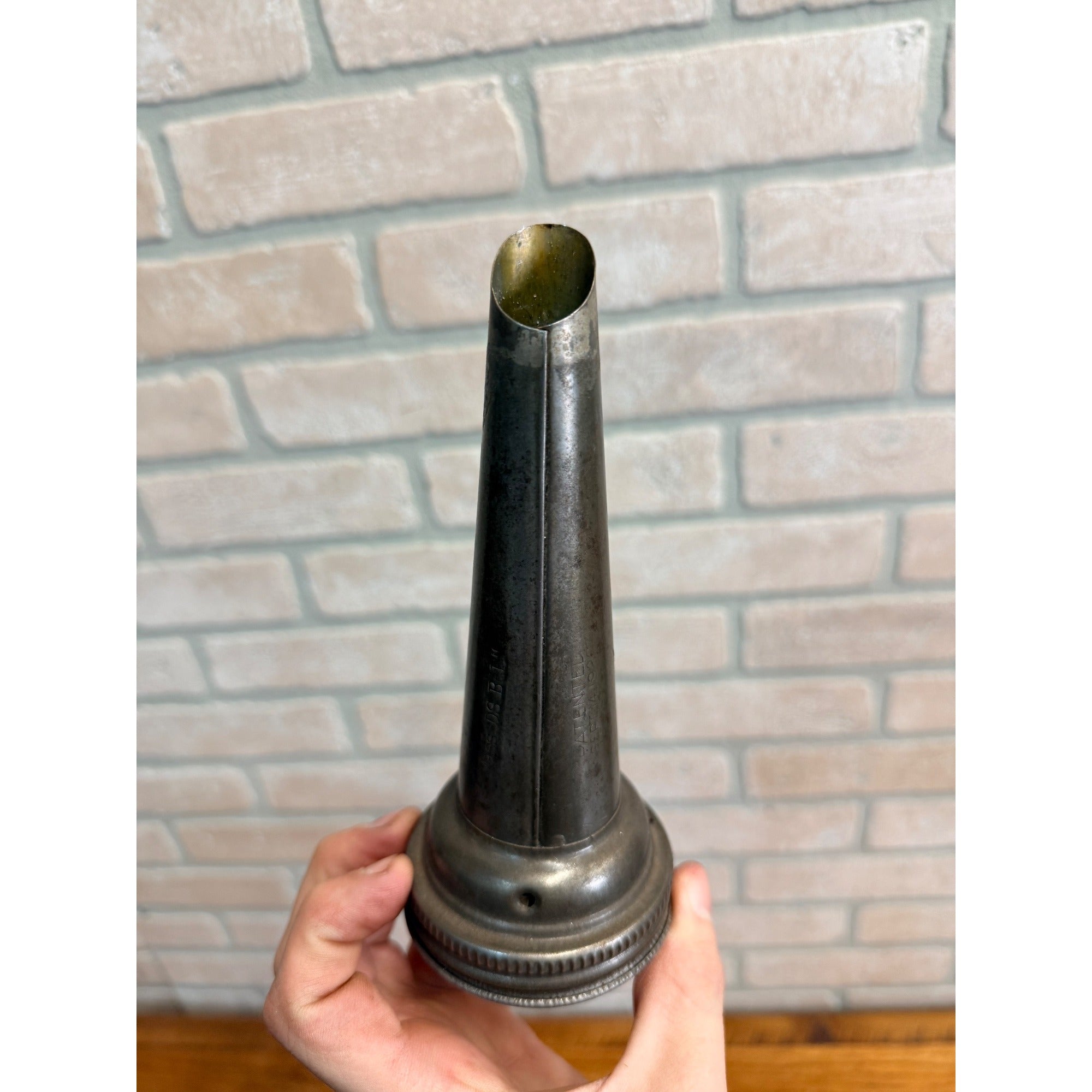 Vintage Mobil Oil Arctic Tin Spout Embossed Oil Bottle Jar Top