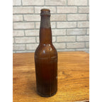 Vintage Embossed Amber Glass Beer Bottle Weber Beverage Co. of Waukesha, WI
