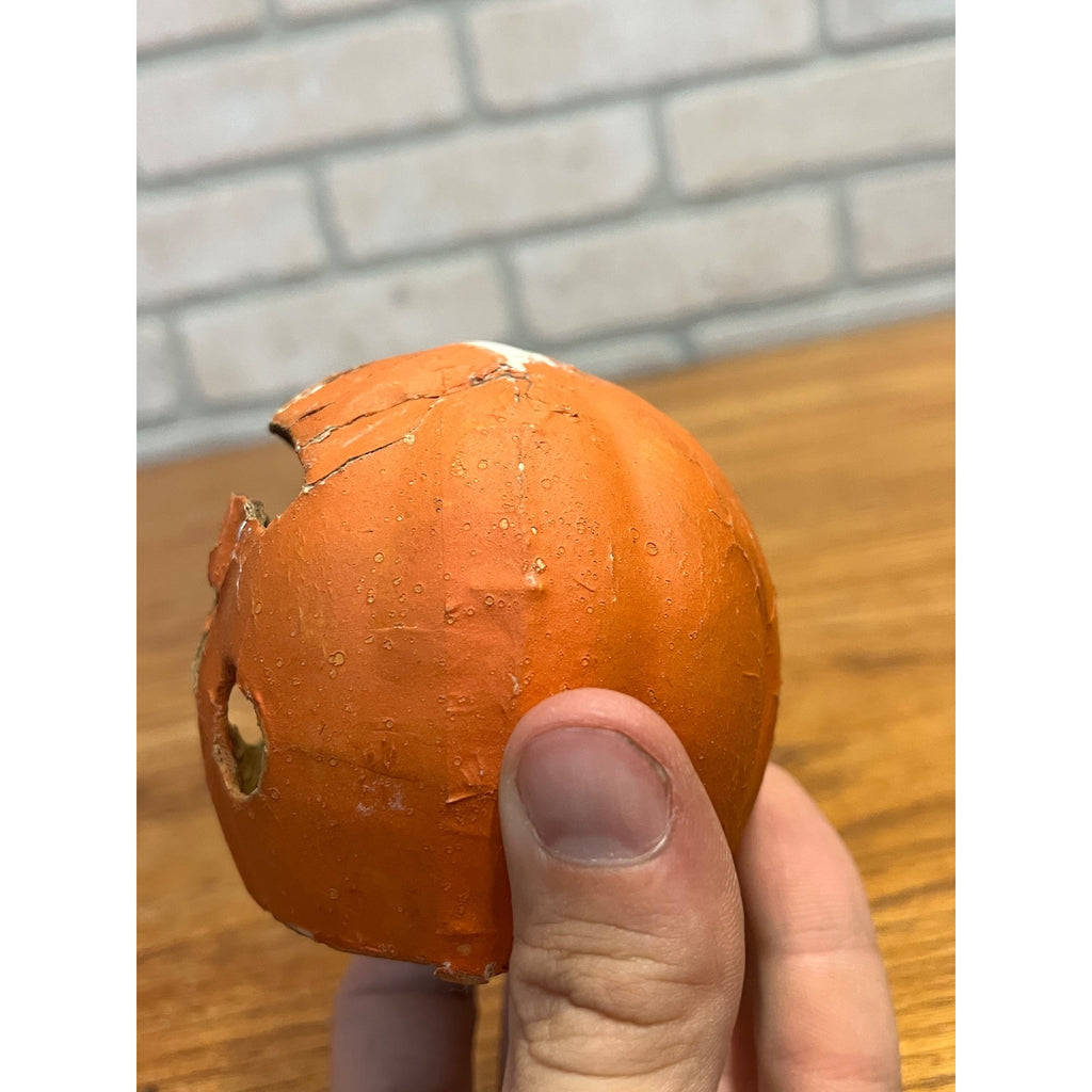 Antique 1920s Halloween German Pressed Cardboard Mini Jack o'Lantern JOL Rounded