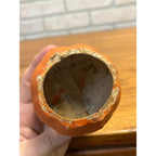Antique 1920s Halloween German Pressed Cardboard Mini Jack o'Lantern JOL Rounded