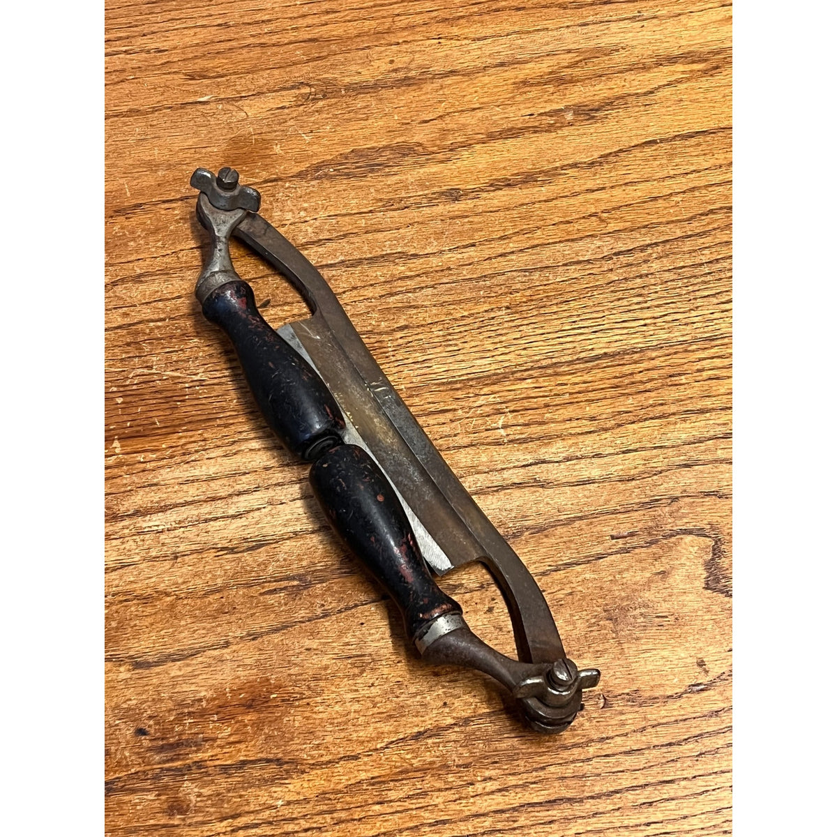 Vintage Shapleigh Hardware Diamond Edge Draw Knife 6" Edge Folding Handles