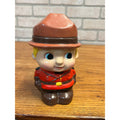 Vintage 1960's Canadian Mountie Hand-Painted Ceramic Bank Giftcraft of Taiwan Circa 1965 RCMP