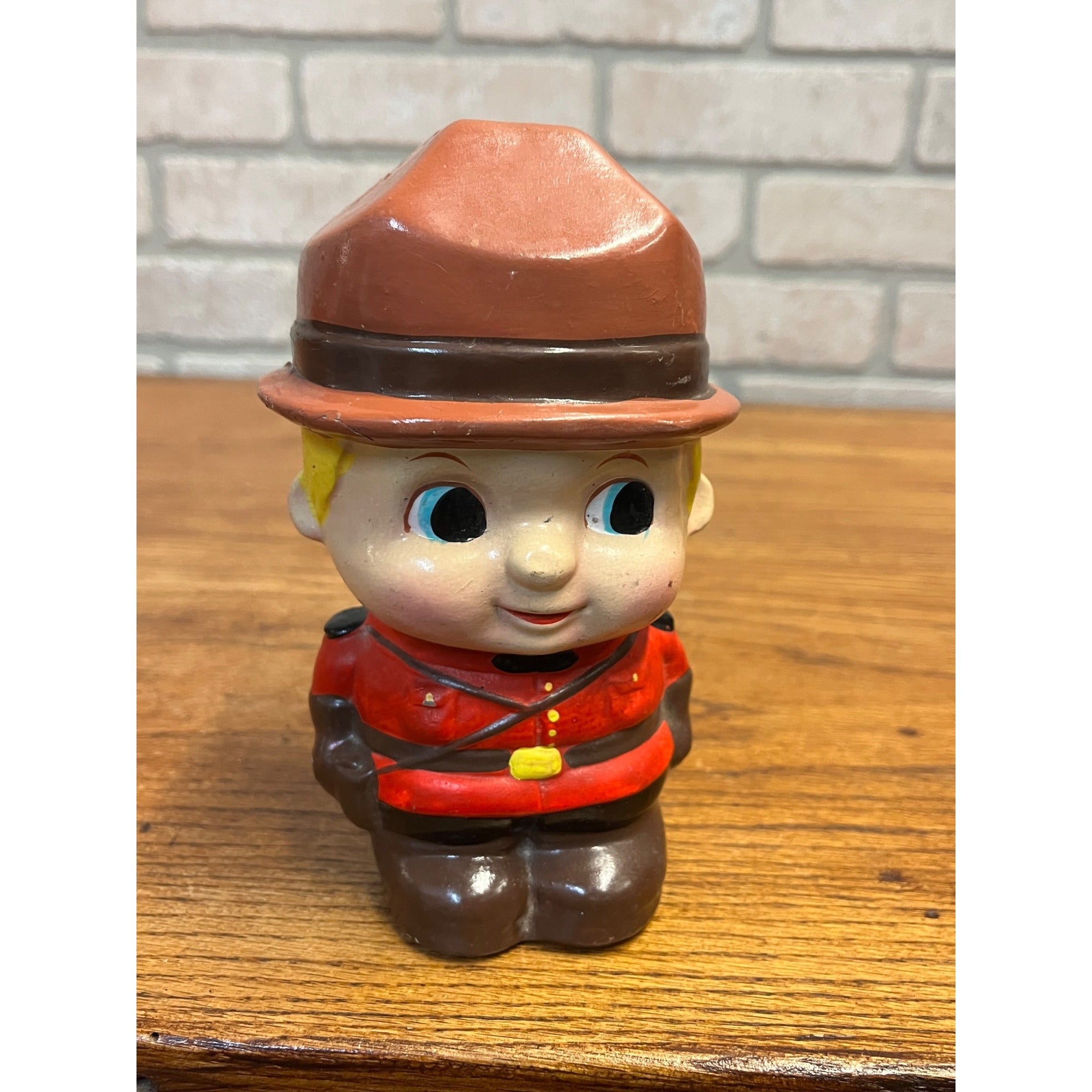 Vintage 1960's Canadian Mountie Hand-Painted Ceramic Bank Giftcraft of Taiwan Circa 1965 RCMP