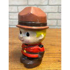 Vintage 1960's Canadian Mountie Hand-Painted Ceramic Bank Giftcraft of Taiwan Circa 1965 RCMP