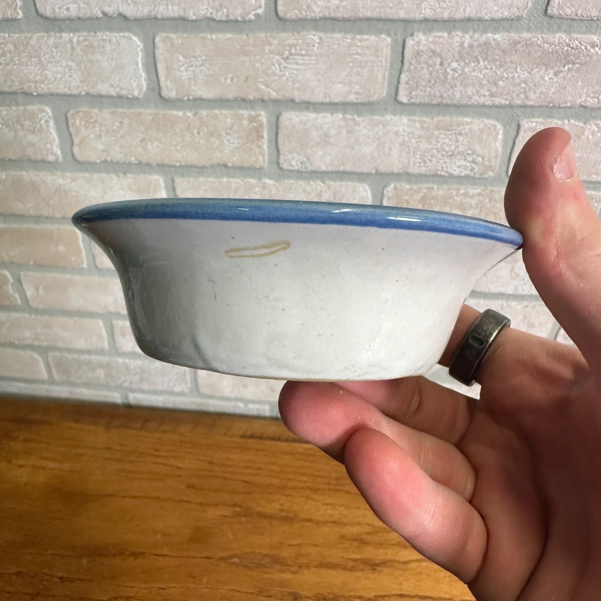 Vintage M.A. Hadley Art Pottery Small Bowl Dish 4-1/2" Stoneware Girl
