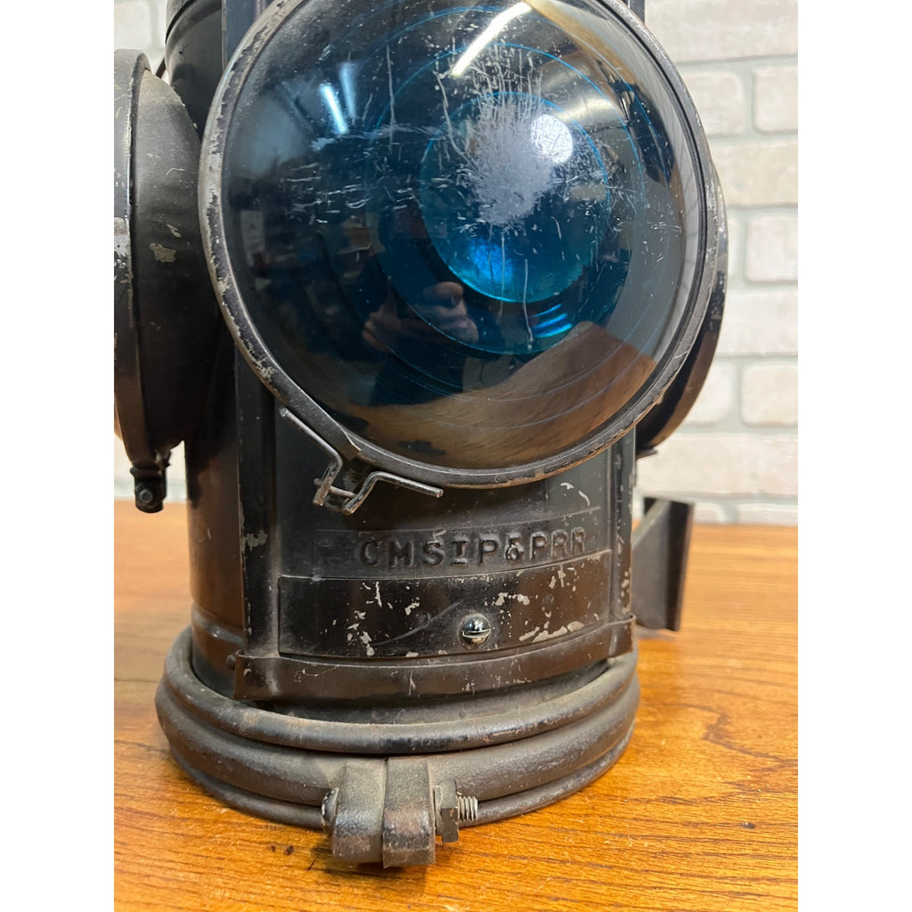 Original Handlan Signal Lantern CM&SP Chicago Milwaukee & St. Paul 4-Way Switch